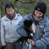 3 janvier 2009, forêt des Trois Pignons. Mon amie Bich-Ty et moi... et petite Lorelei. :)