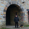 November 14th 2008, Bad Hombourg (Germany). Manveru and the girls in front of an entry of the Roman fort.