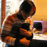 15 novembre 2008, Niederkleen (Allemagne), Shamrock River kennel. The picture's quality is bad but it's close to my heart... Me and my little Lorelei. :)
