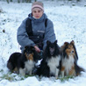 3 dcembre 2010,  Champcueil : les 3 miss et moi dans la neige et le froid. ;) (Photo : Michal Kurela)